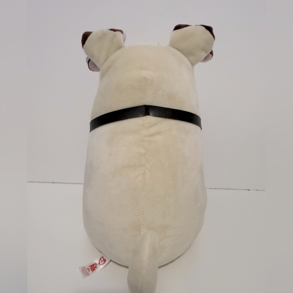 TY Beanie Buddy plush Mel the Pug from The Secret Life of Pets. Cream and Brown - Picture 8 of 10